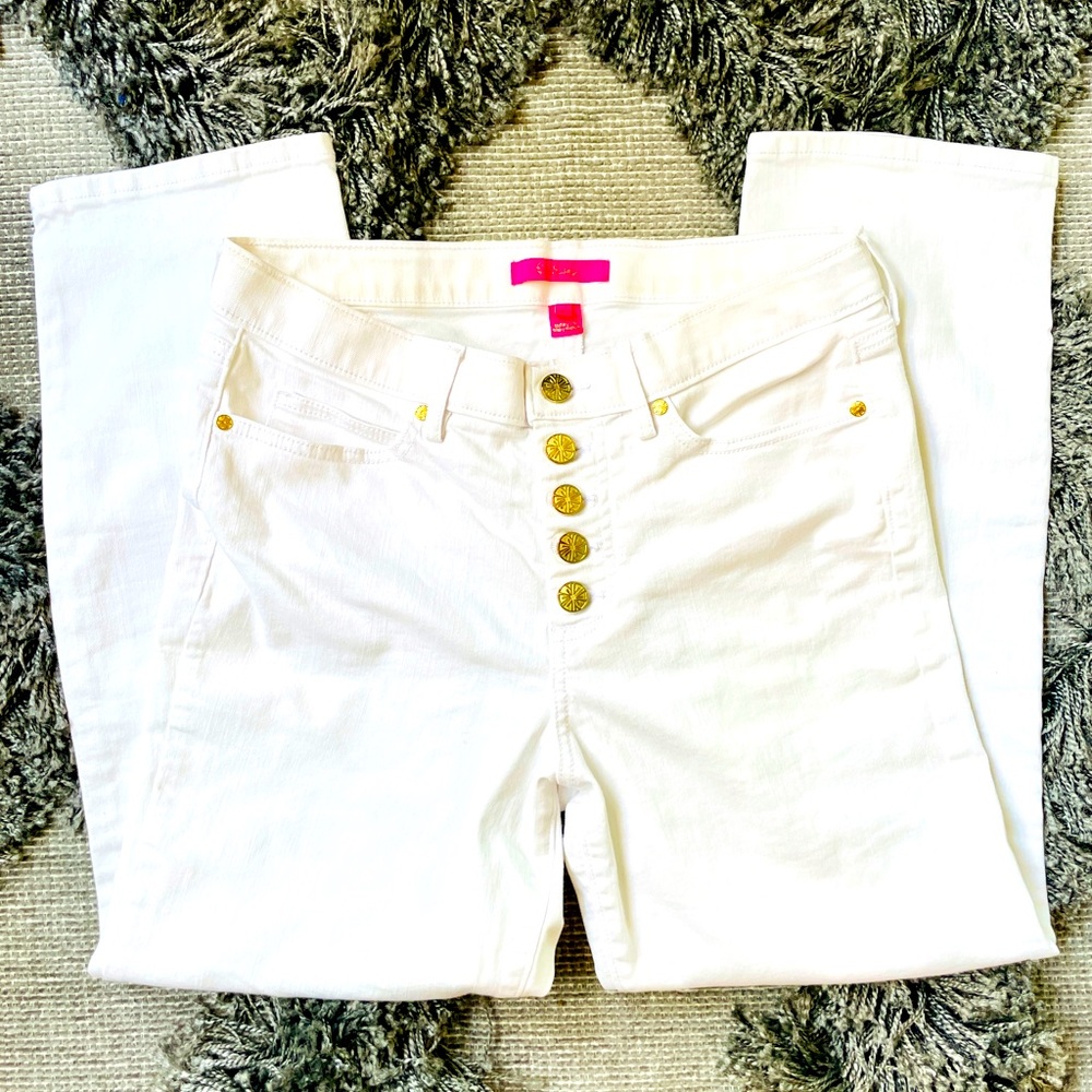 NWOT🌸🌺Lily Pulitzer 🌺🌸White Jeans Women’s 8